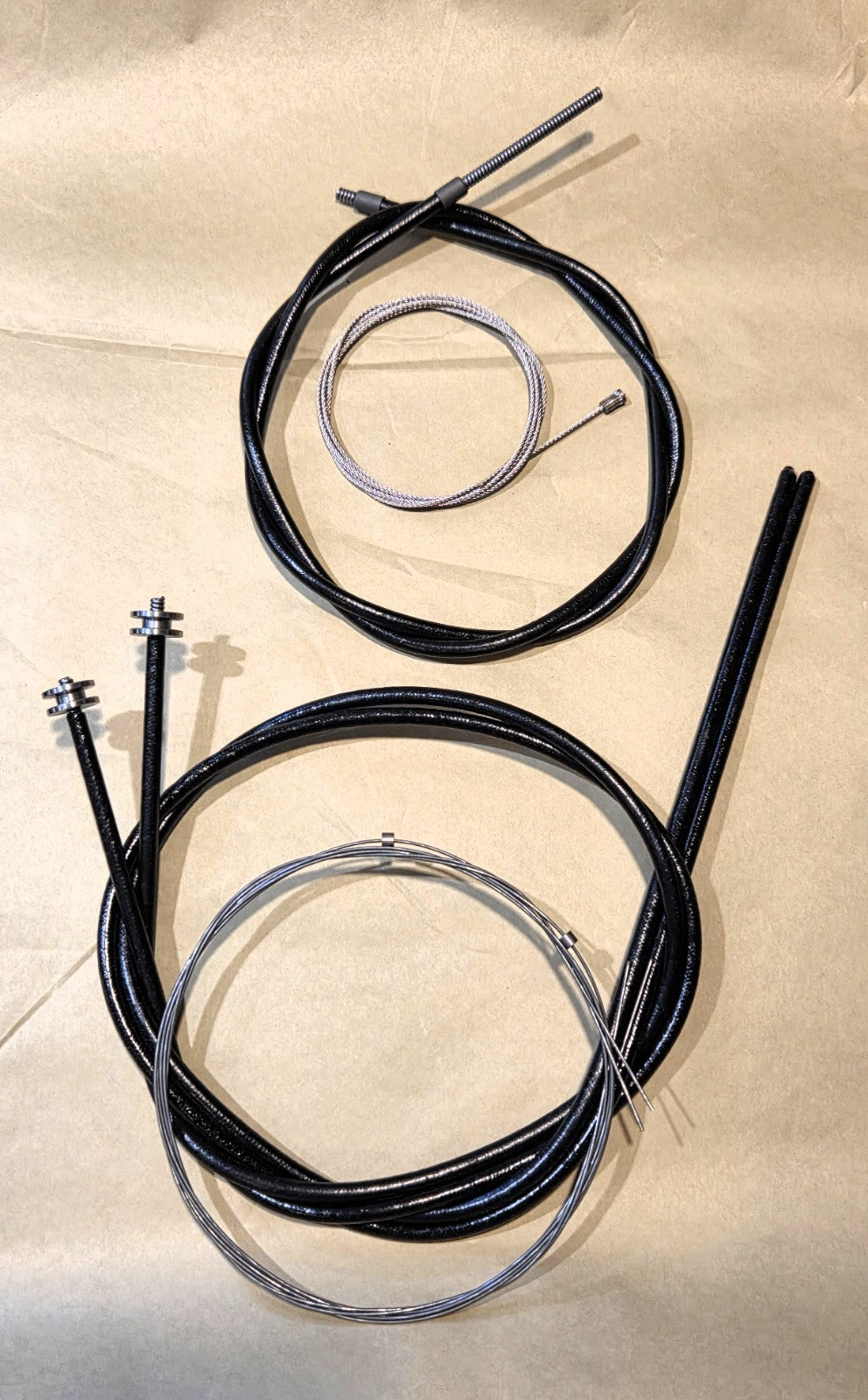 Harley 1931-1948 Throttle Spark and Front Brake Cable Cotton Braided