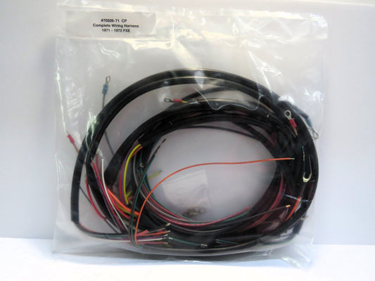 Harley Davidson Complete Wiring Harness 1971-1972 FXE