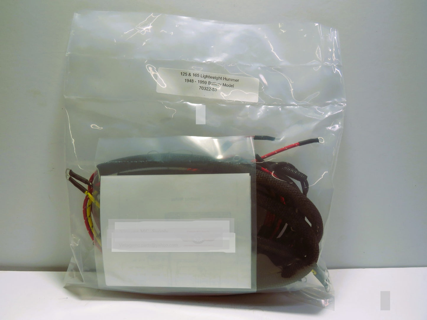 Harley Davidson 1948-1959 Hummer Battery Model Complete Wiring Harness