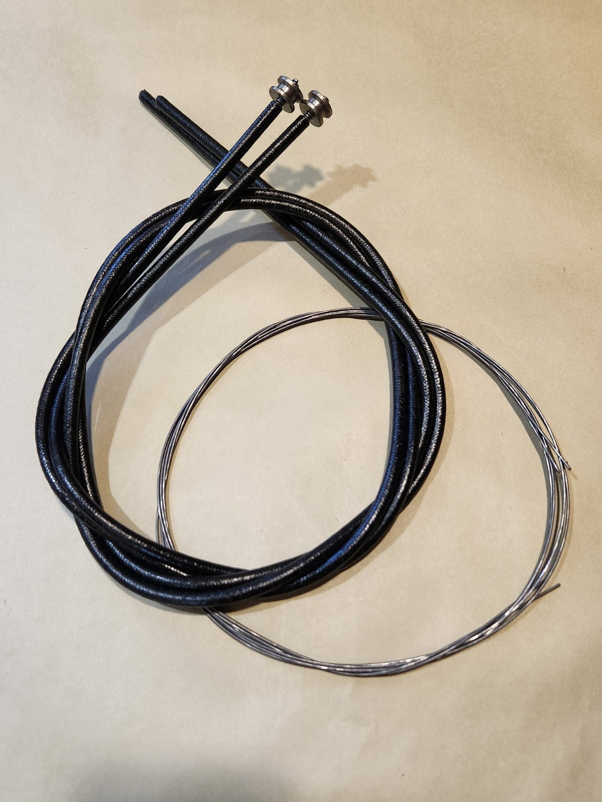 Harley 1954-1964 Throttle and Spark Control Cables Cotton Braid