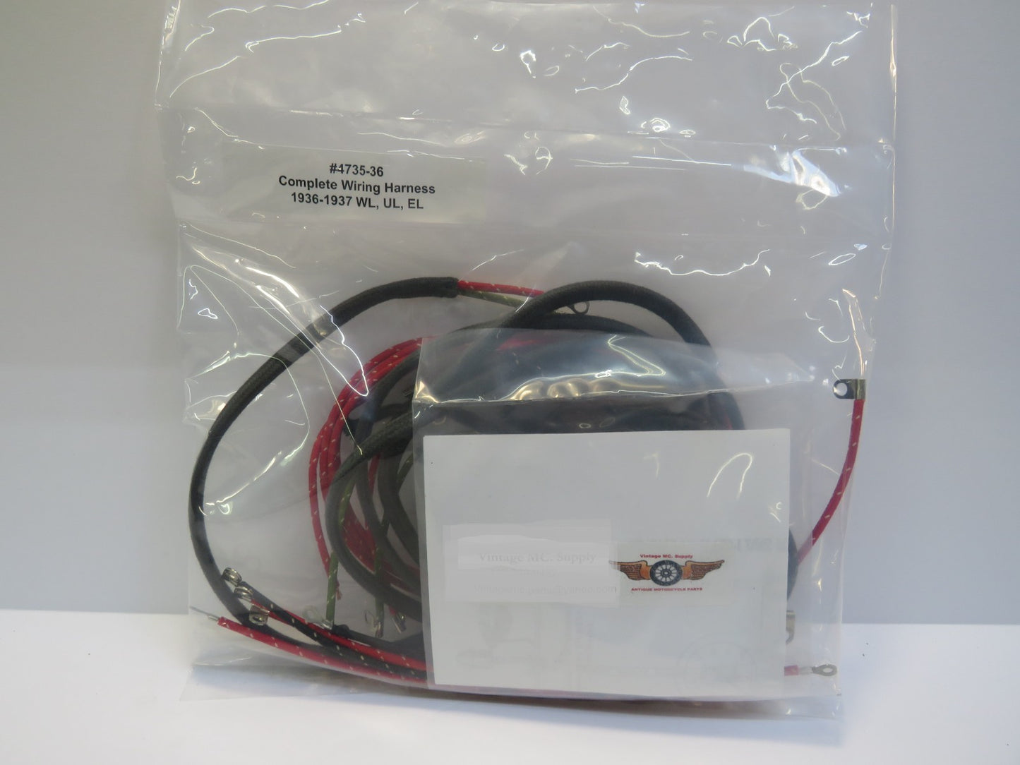 Harley Davidson 1937 Servicar Complete Wiring Harness