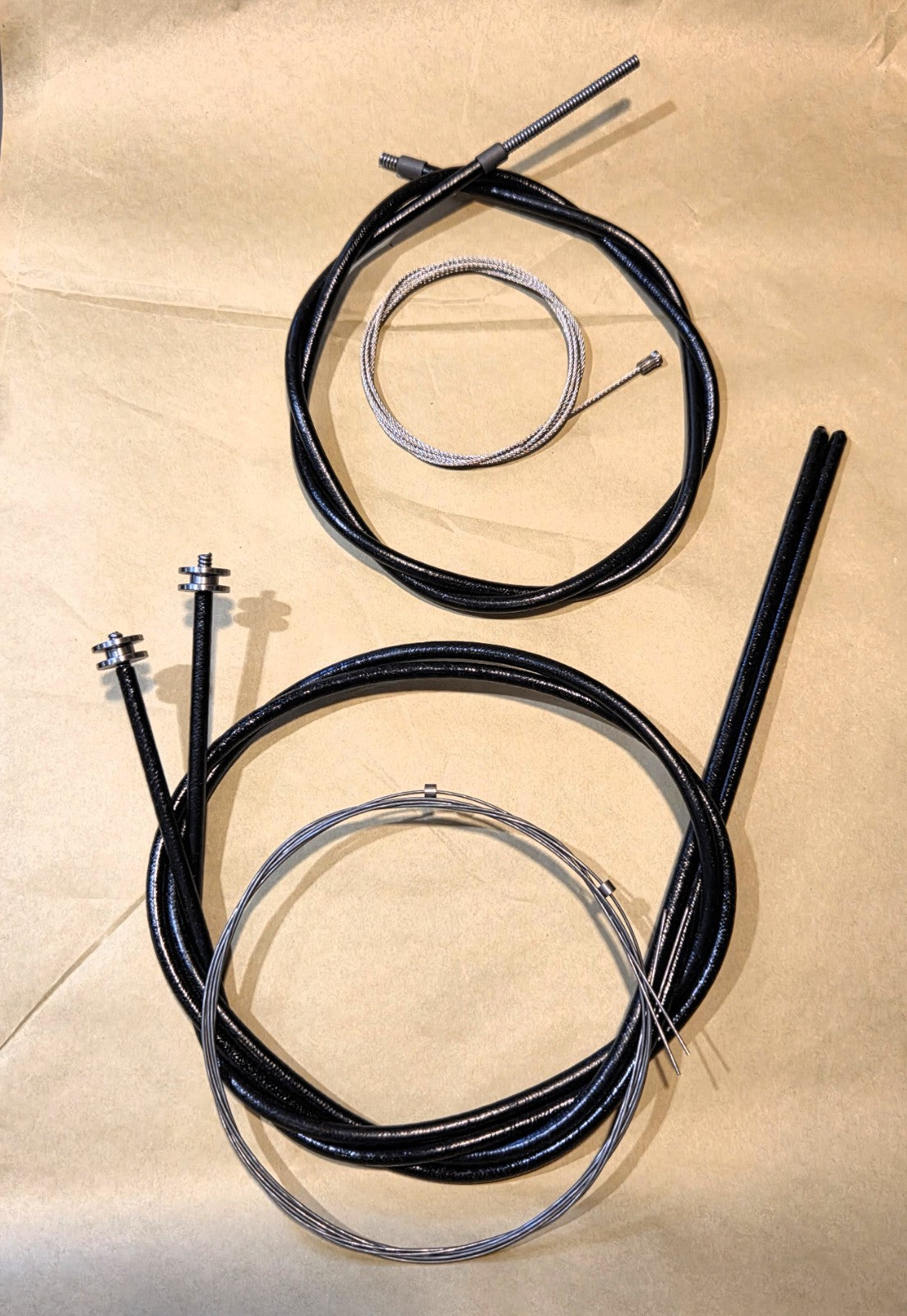 Harley 1931-1948 Throttle Spark and Front Brake Cable Cotton Braided