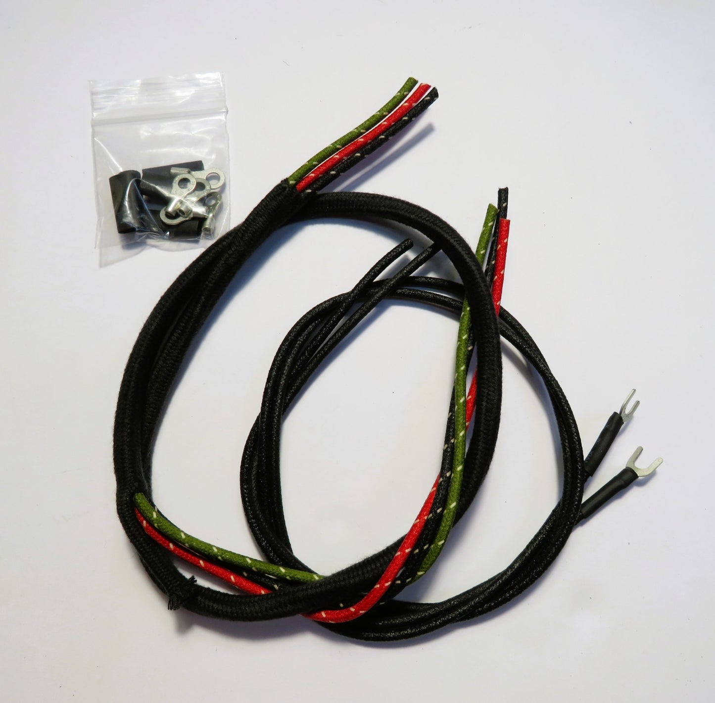 Harley Davidson Spot Lamp Wiring Kit Early w/Braided loom