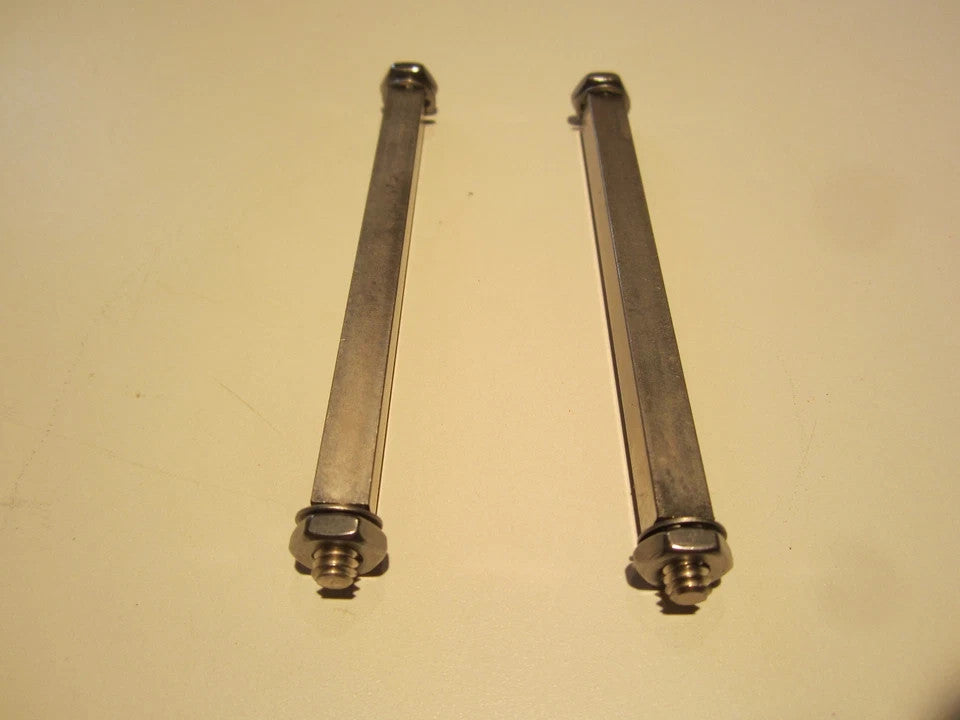 Harley J JD Nickel Plated Kicker Pedal Rubber Rods Part # 2093-17