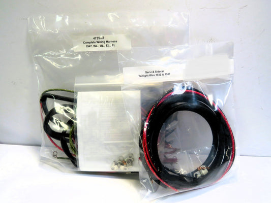 Harley Davidson 1947 Servicar Complete Wiring Harness Kit