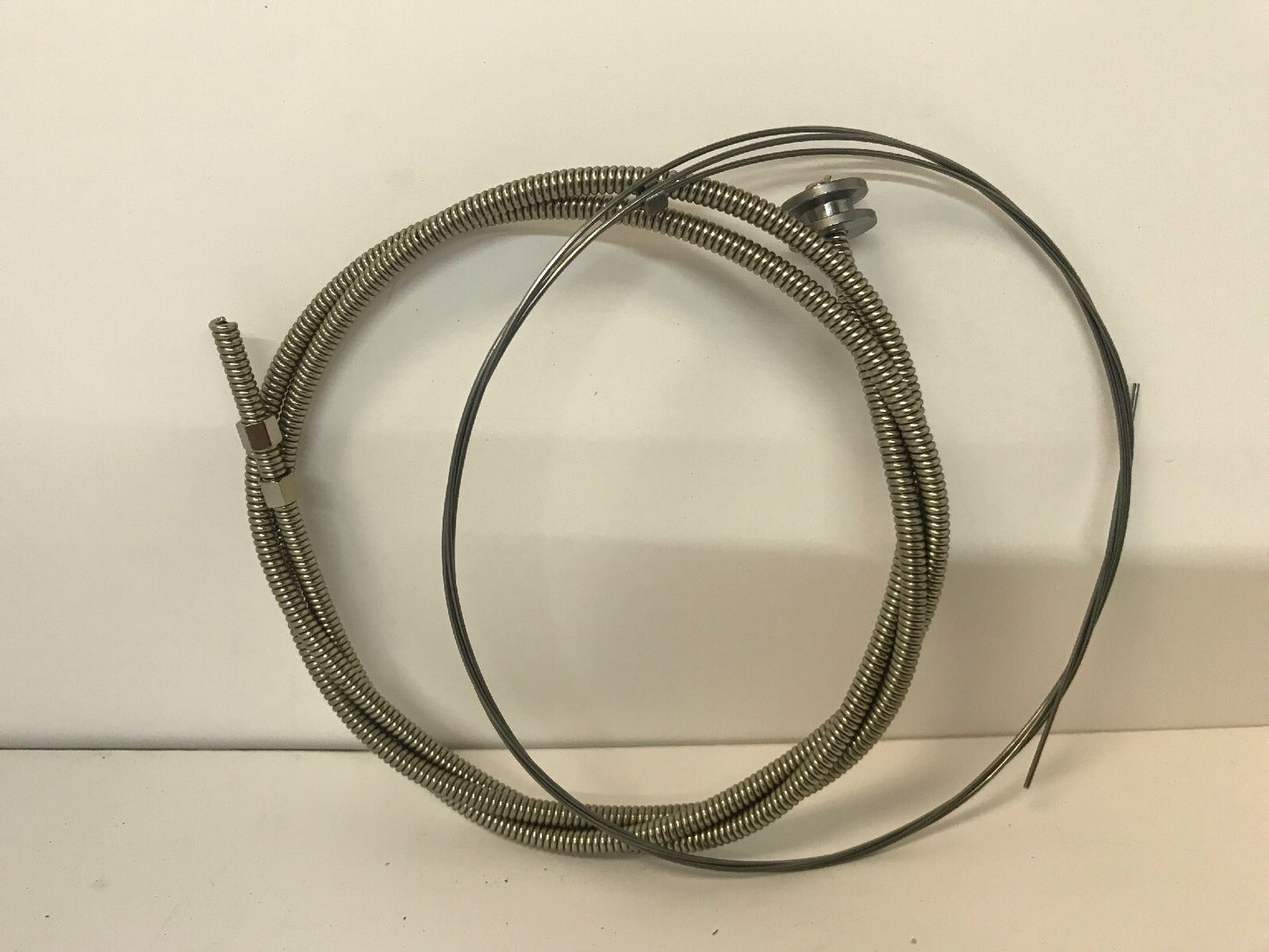 Harley  JD, Single, Early Harley Throttle and Spark Cable Nickel Plus Cable Nuts